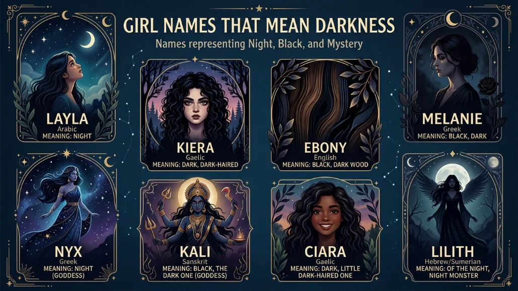 Classic Girl Names That Mean Darkness