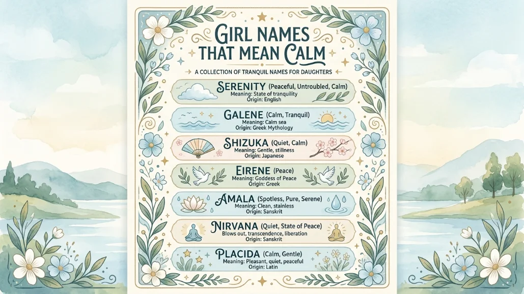 Girl Names That Mean Calm