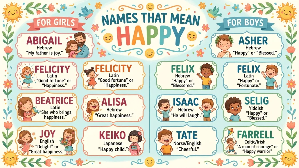 Girl Names That Mean Happy