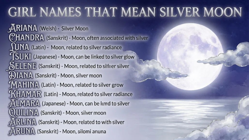 Girl Names That Mean Silver Moon