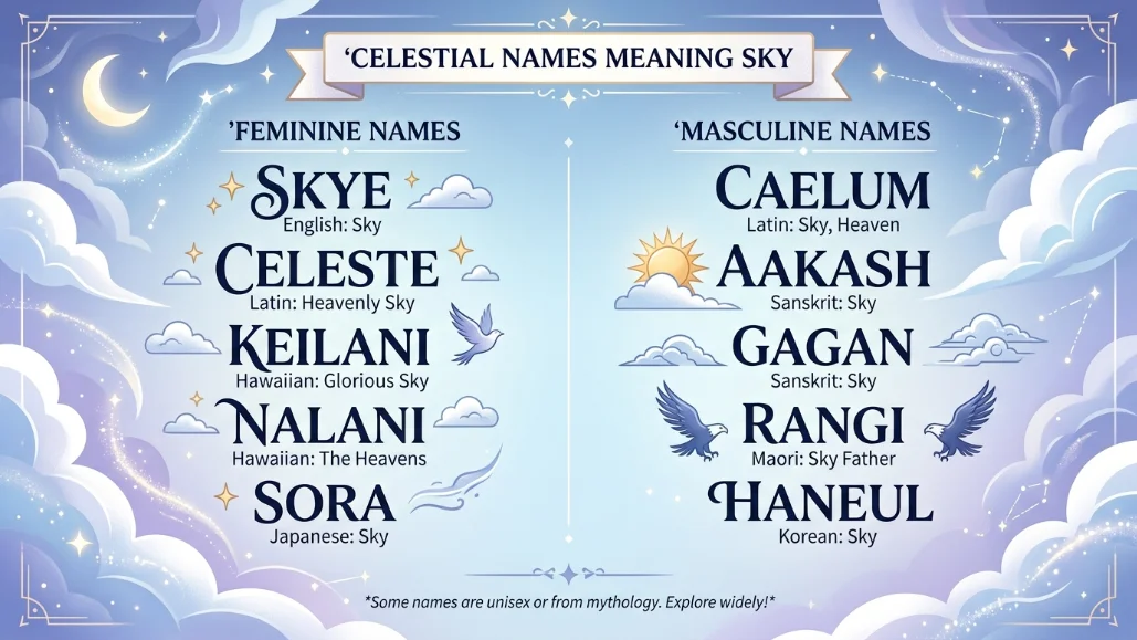Girl Names That Mean Sky