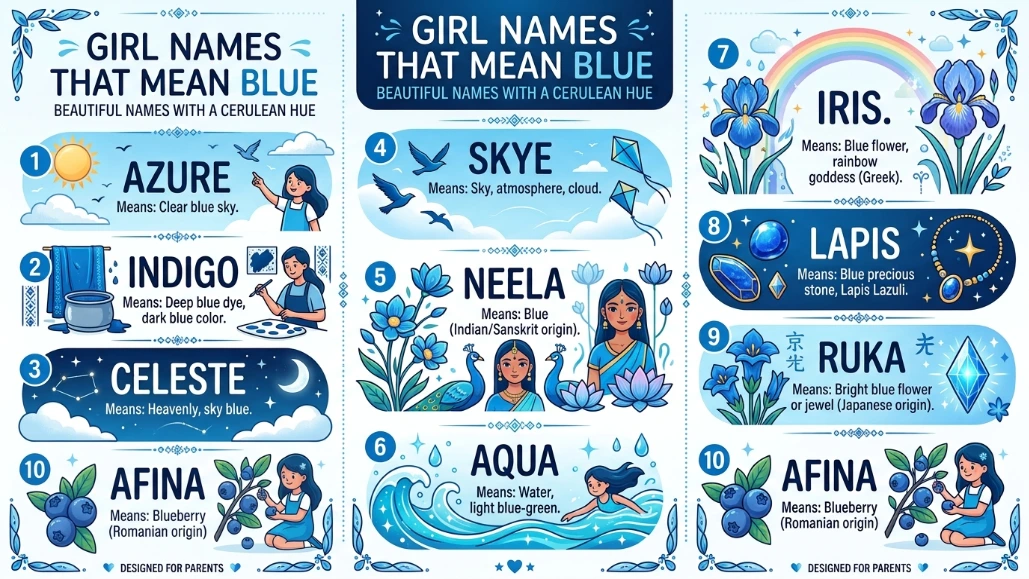 Girl Names That Means Blue