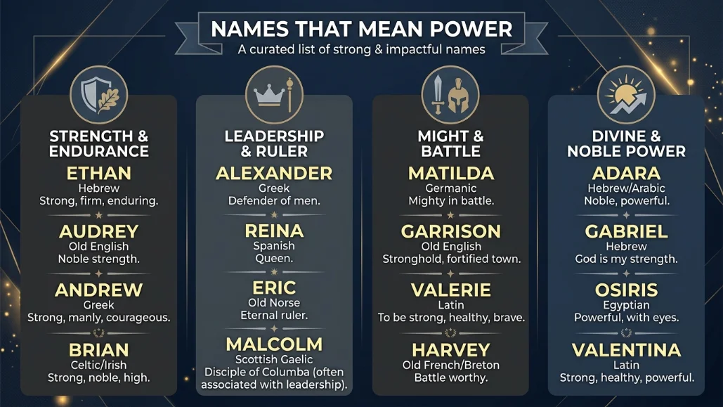 Powerful Boy Names That Mean Power
