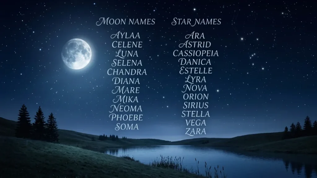names that mean moon or stars