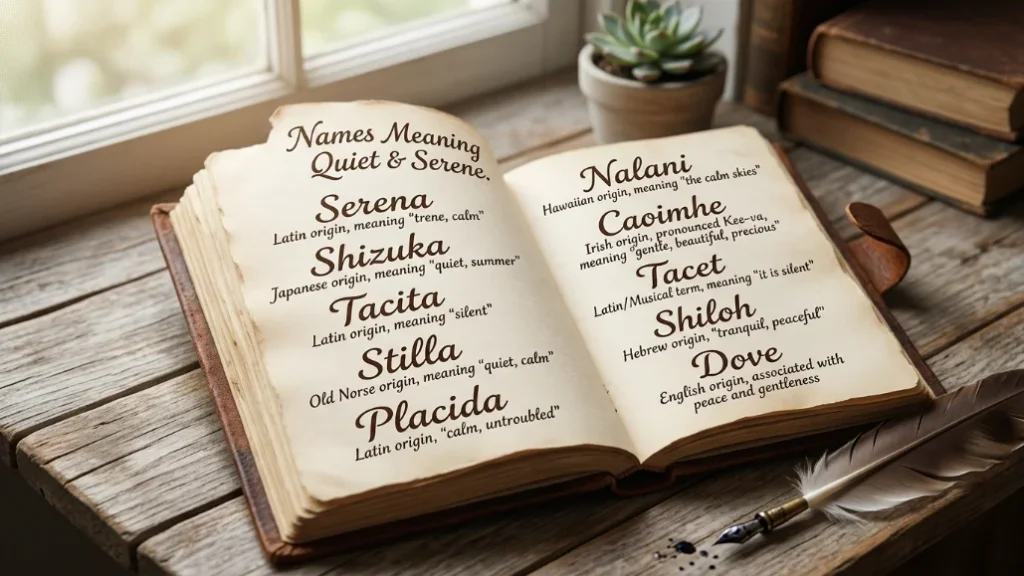 names that mean quiet
