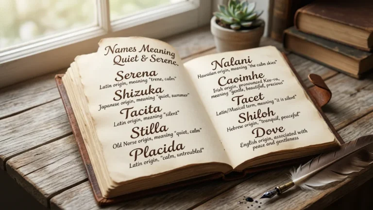 names that mean quiet