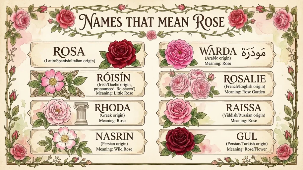 names that mean rose