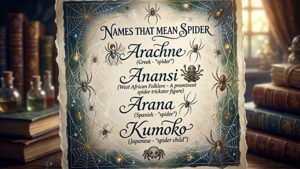 names that mean spider