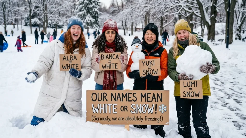 names that mean white or snow