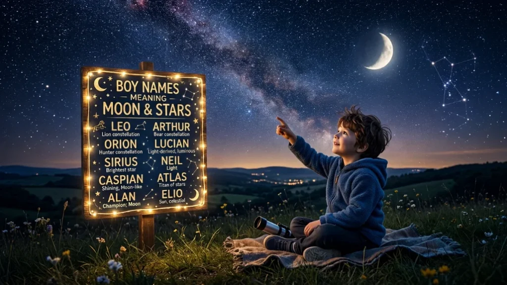 boy names that mean moon or stars