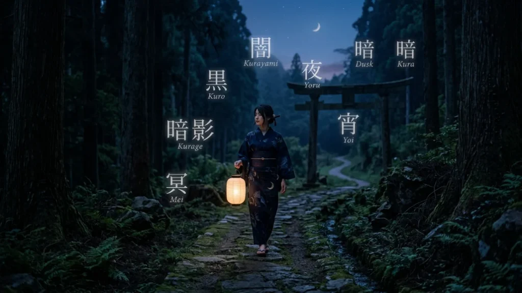 japanese names that mean dark