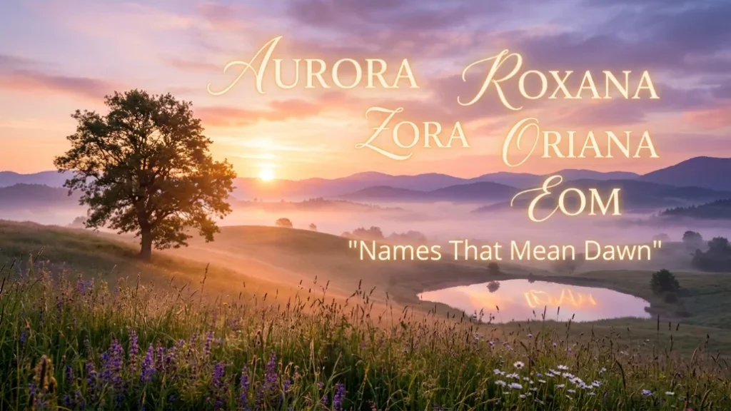 names that mean dawn
