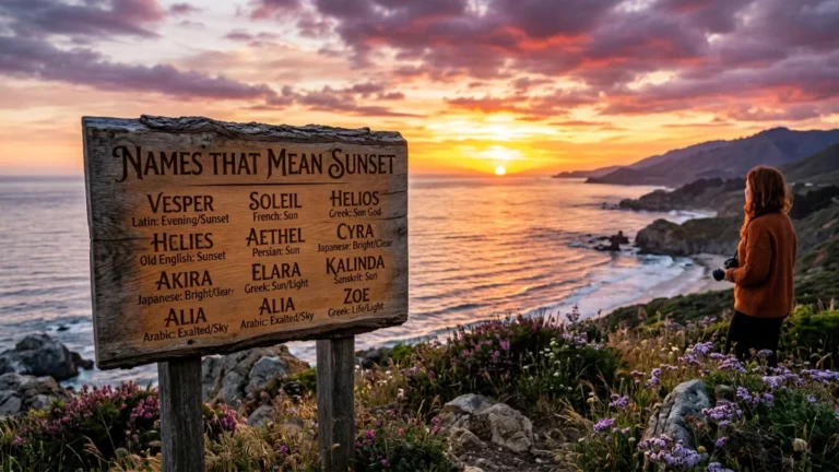 names that mean sunset